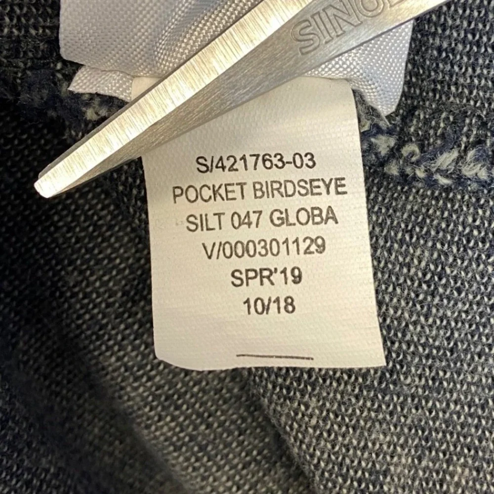 Banana Republic Polo Shirt Mens Large Grey Excellent Birdseye Cotton S/421763-03